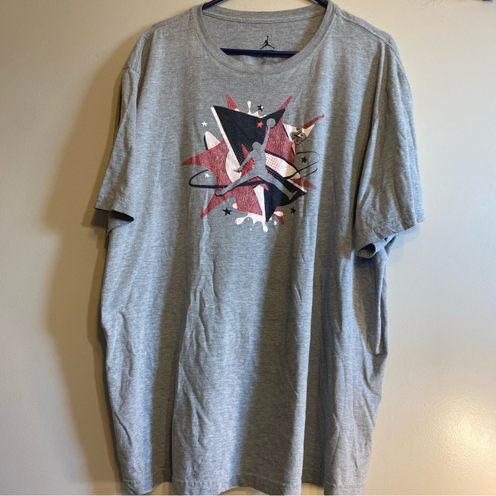Vintage‎ Men’s Air Jordan Graphic Print Grey Tee Size 3XL Short Sleeve T-shirt